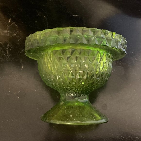 Green Glass Candy Dish - Picture 3 of 5